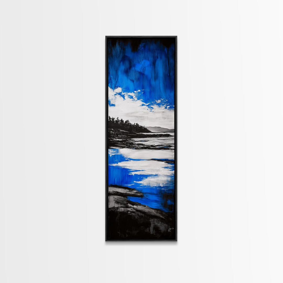 Coastal Serenity, Blue Ocean, Seascape, Canvas Print, Beach House Decor, Modern Wall Art, Minimalist Art, Living Room Wall Art