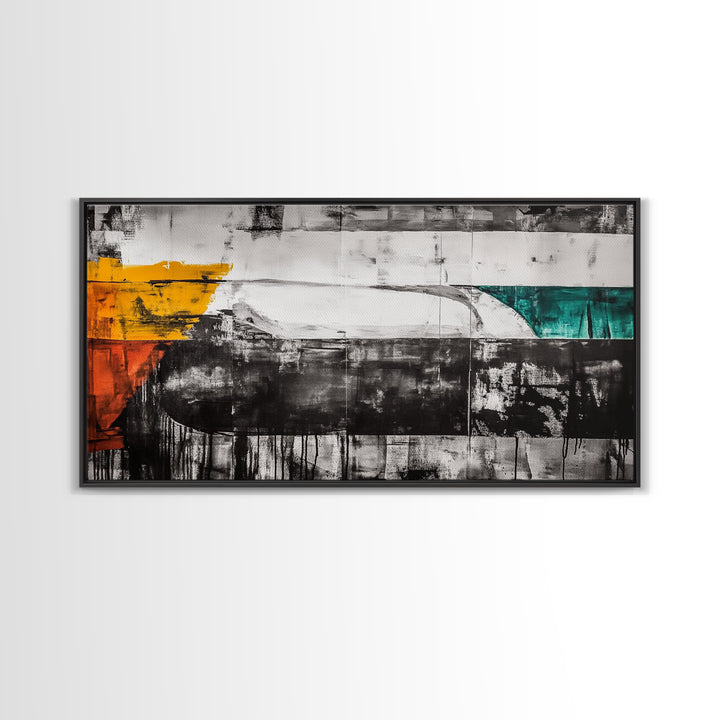 Abstract Art, Modern Minimalist, Black and White, Canvas Print, Bold Geometric, Office Wall Art, Contemporary Home Decor, Unique Design