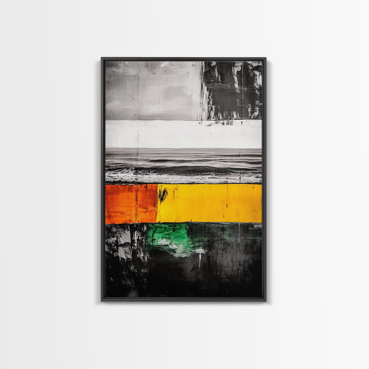 Ocean Horizon, Abstract Seascape, Coastal Wall Art, Modern Beach Decor, Living Room Art, Minimalist Ocean Painting, Canvas Print