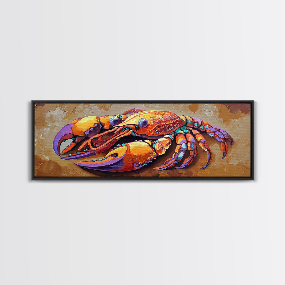 Crustacean Duo, Bright Lobsters, Sea Creatures, Coastal Kitchen, Canvas Print, Nautical Wall Decor, Boho Art, Vibrant Beach House Accent