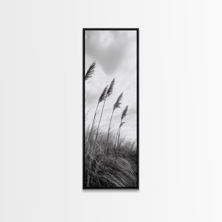 Windy Grasses, Coastal Scene, Tall Grass Field, Autumn Decor, Canvas Print, Farmhouse Style, Dining Room Wall Art, Nature Mood