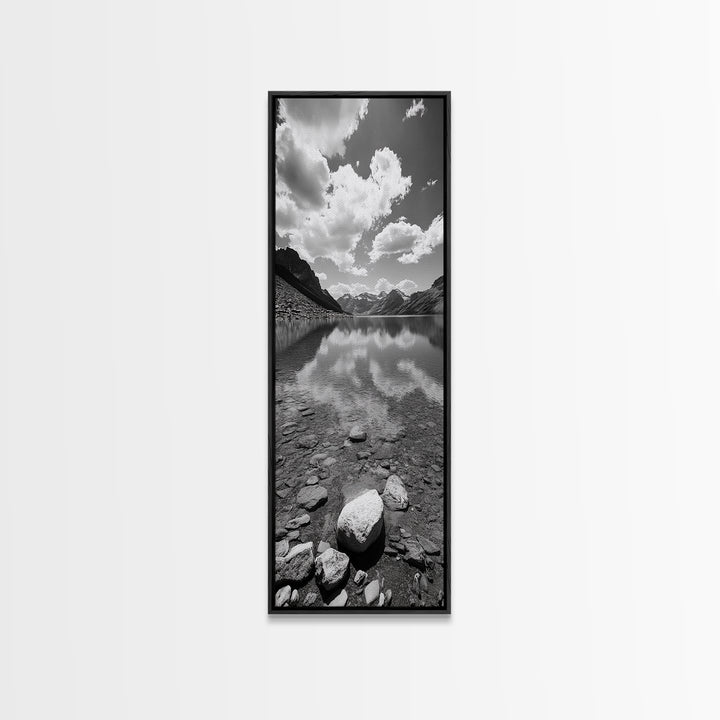 Alpine Lake, Reflections, Clear Water, Tranquil Scenery, Canvas Print, Nature Photography, Framed Canvas Print, Living Room Wall Art