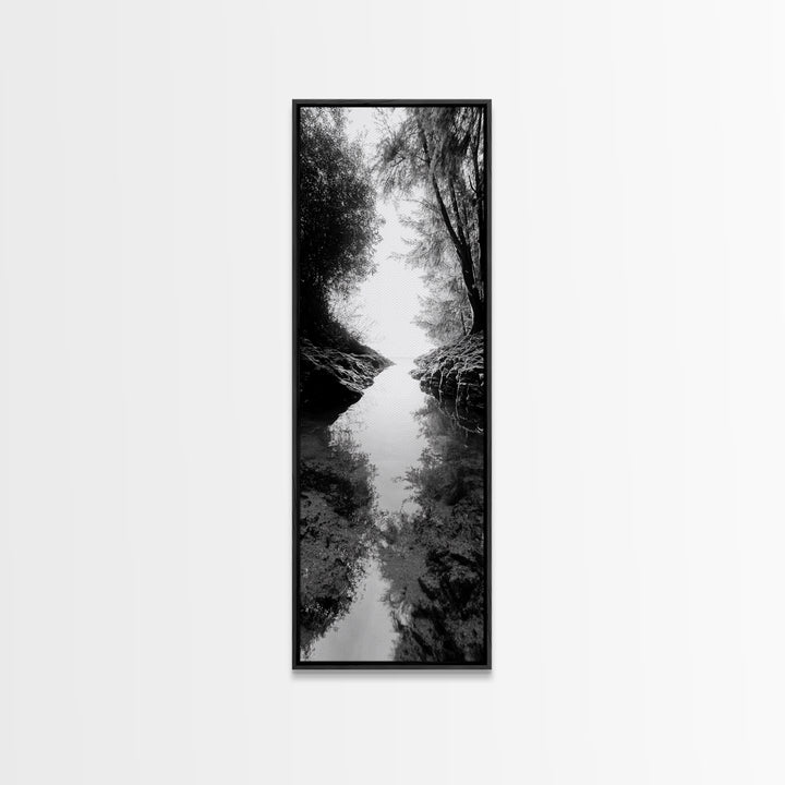 Secret Pathway, Forest Creek, Hidden Escape, Canvas Print, Magical Woodland Art, Hallway or Entryway Mystical Nature Decor, Bathroom Art