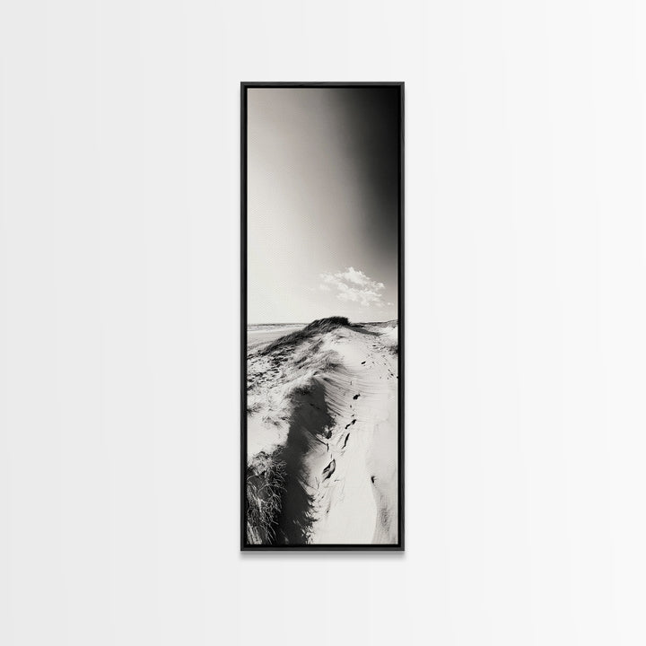 Sand Dunes Art, Coastal Minimalism, Desert Beach Wall Decor, Neutral Living Room Style, Framed Canvas Print, Nature Boho Aesthetic