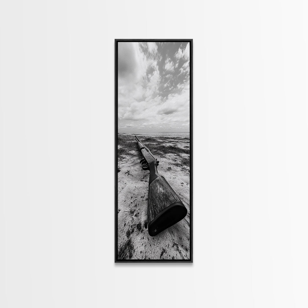 Shotgun Beach, Western Art, Coastal Edge, Canvas Print, Masculine Wall Decor, Cabin Style, Rustic Photography, Dramatic Sky