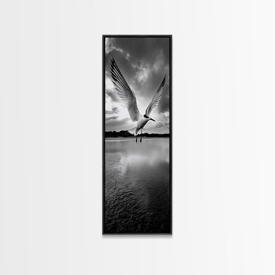 Soaring Bird, Ocean Wings, Nature Flight, Sky Spirit, Canvas Print, Coastal Wall Art, Beach House Decor, Modern Bird Photography
