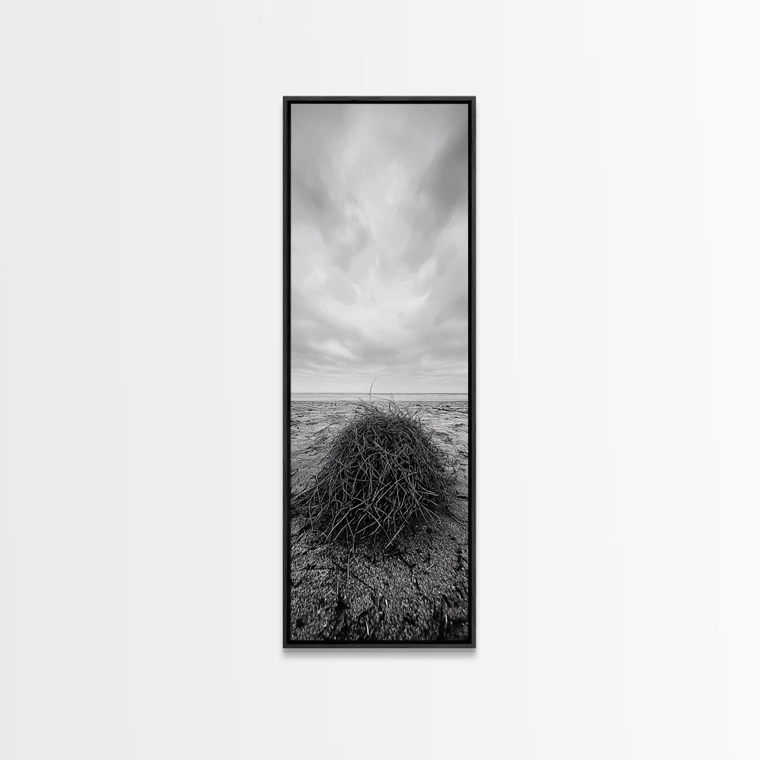 Drift Bundle, Desert Shore, Coastal Minimal, Framed Canvas Print, Moody Beach Photography, Boho Wall Decor, Autumn Entryway Art