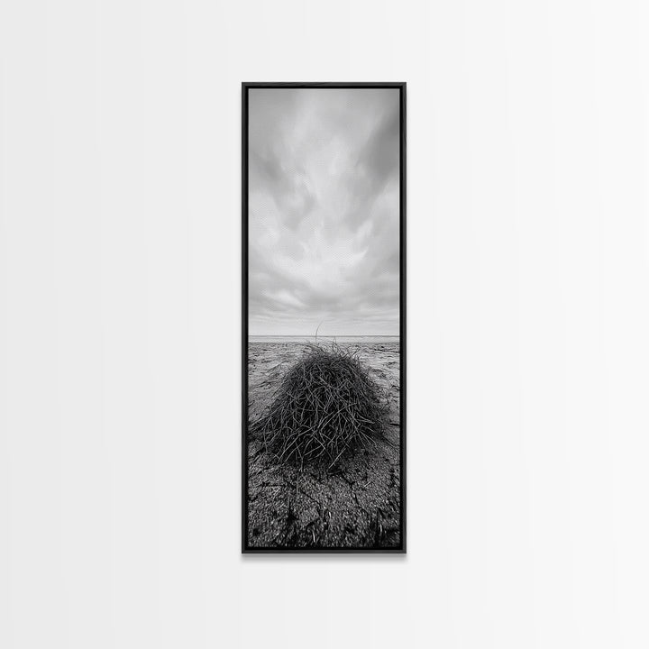 Drift Bundle, Desert Shore, Coastal Minimal, Framed Canvas Print, Moody Beach Photography, Boho Wall Decor, Autumn Entryway Art