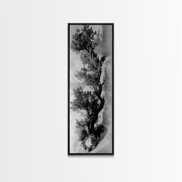 Lone Tree, Desert Strength, Abstract Nature, Surreal Landscape, Moody Tones, Canvas Print, Meditation Space Wall Art, Zen Vibe