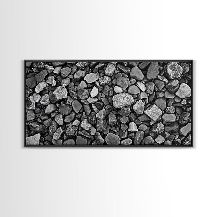 Natural Stone Texture, Dark Rock Pattern, Earthy Wall Background, Canvas Print, Office Wall Art, Modern Industrial Style, Minimalist Style