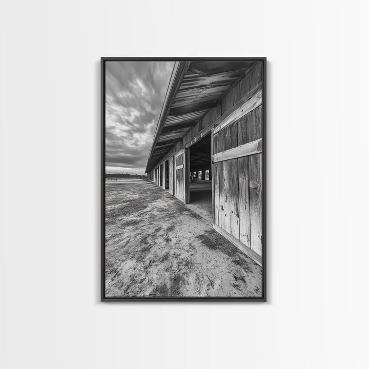 Rustic Barn, Weathered Wood, Country Charm, Canvas Print, Farmhouse Wall Art, Autumn Decor, Entryway Rustic Home Accent, Living Room Art