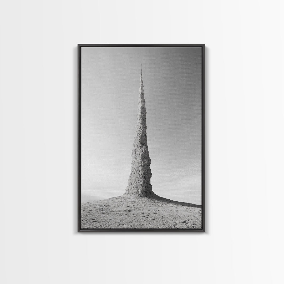 Rock Spire, Desert Sculpture, Abstract Form, Canvas Print, Surreal Landscape Art, Minimalist Wall Decor, Earthy Modern Home Accent