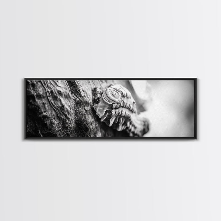 Tree Fungus, Natural Texture, Close-Up Growth, Wood Grain, Framed Canvas Print, Nature Wall Art, Boho Bedroom Decor, Botanical Print