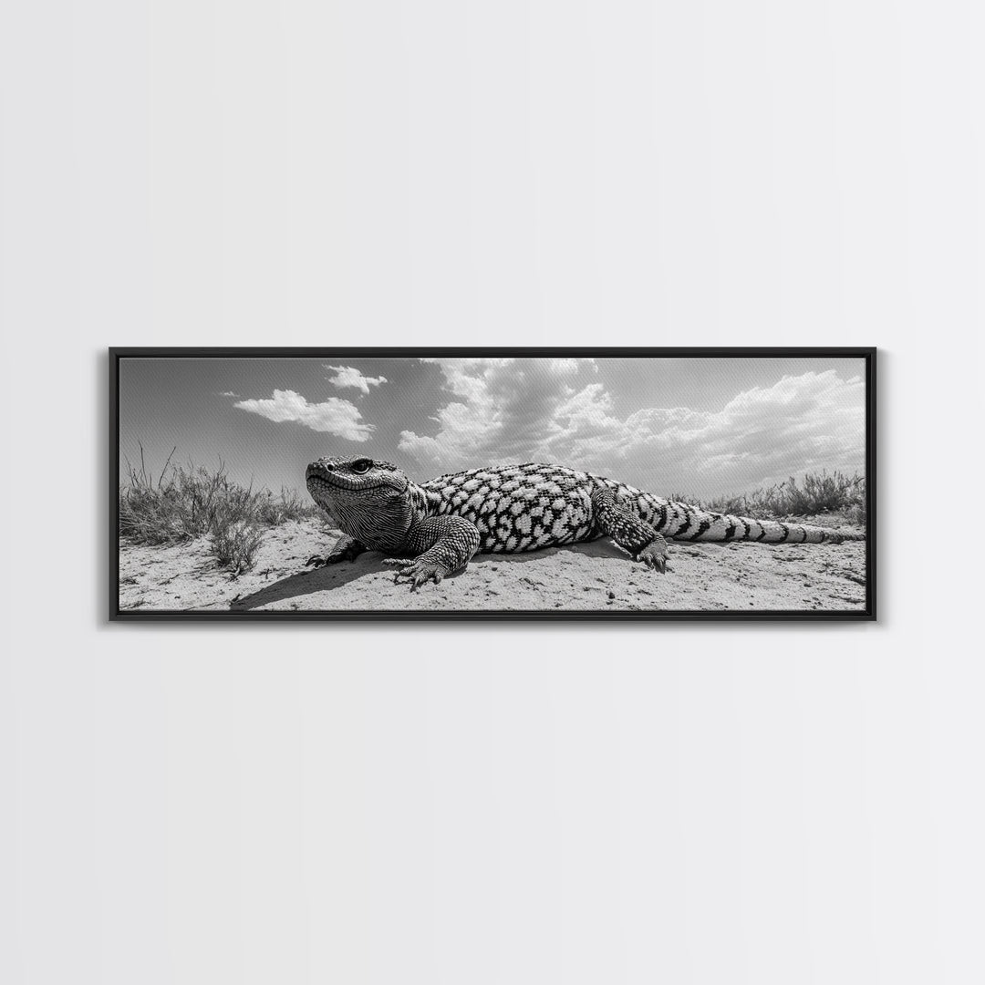 Desert Lizard, Reptile Closeup, Sunbaked Texture, Canvas Print, Wildlife Photography, Bold Wall Art, Southwestern Living Room