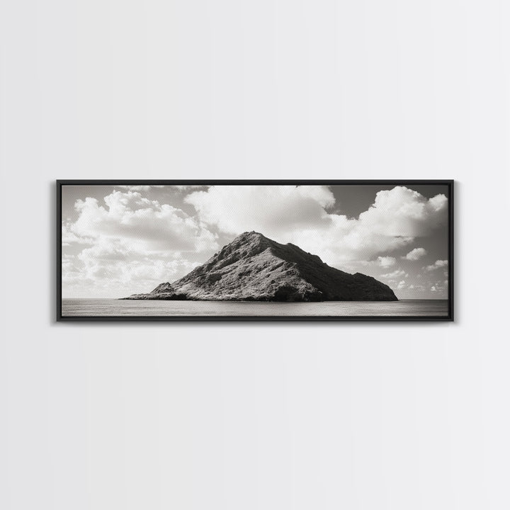 Tropical Island, Seascape Photography, Coastal Wall Art, Framed Canvas Print, Ocean Print, Minimalist Bedroom Art, Beach House Decor