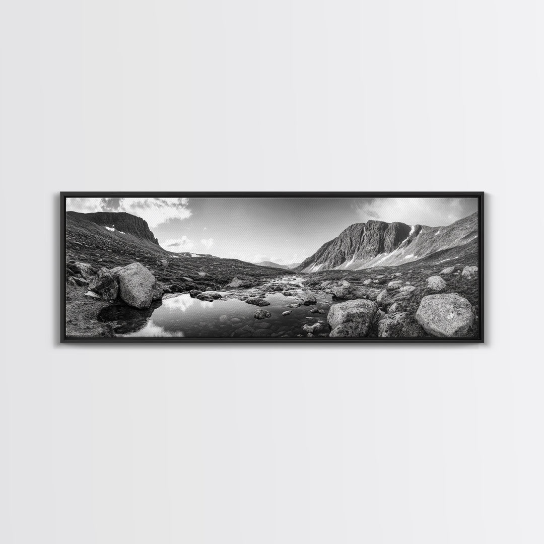 Mountain Stream, Rocky Path, Alpine Beauty, Wilderness Escape, Canvas Print, Cabin Wall Art, Nature Photography, Adventure Home Vibe