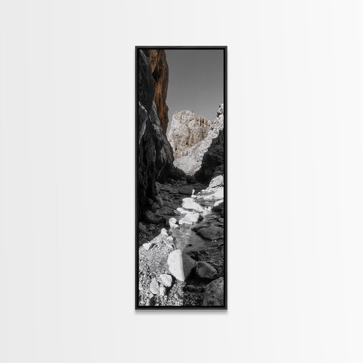 Rocky Canyon View, Earthy Nature Photography, Wilderness Art, Canvas Print, Hiking Trail Decor, Neutral Tones Wall Art, Rustic Living Room Art