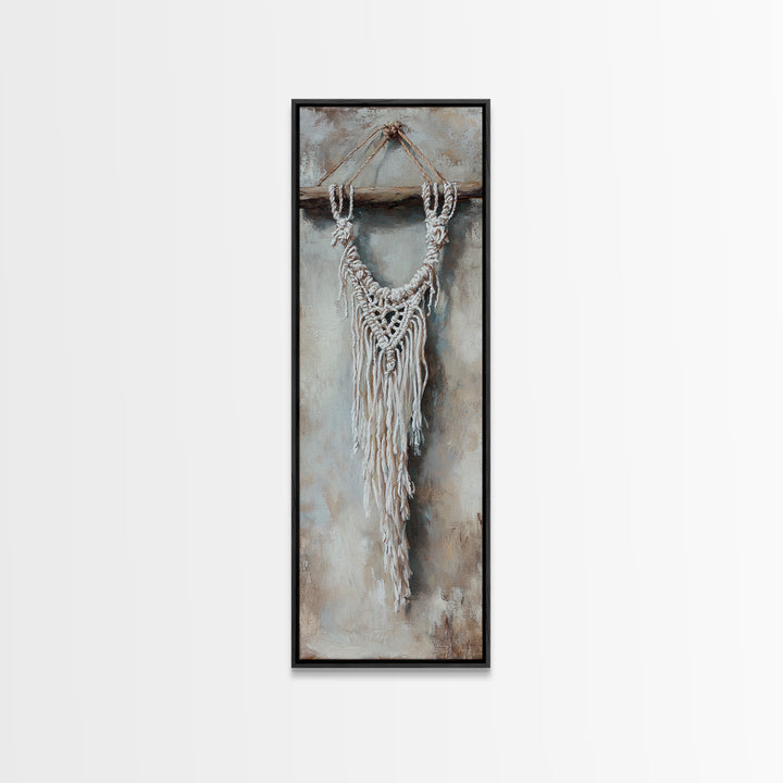 White Macrame Wall Hanging Wall Art, Boho Wall Decor, Neutral Home Decor, Textured Wall Art, Rustic Apartment Decor Gift