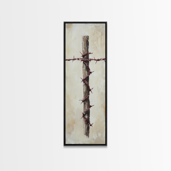 Rustic Barbed Wire Fence Canvas Print, Farmhouse Wall Art, Western Decor, Ranch Home Decor, Spiritual Wall Decor, Country Wall Decor