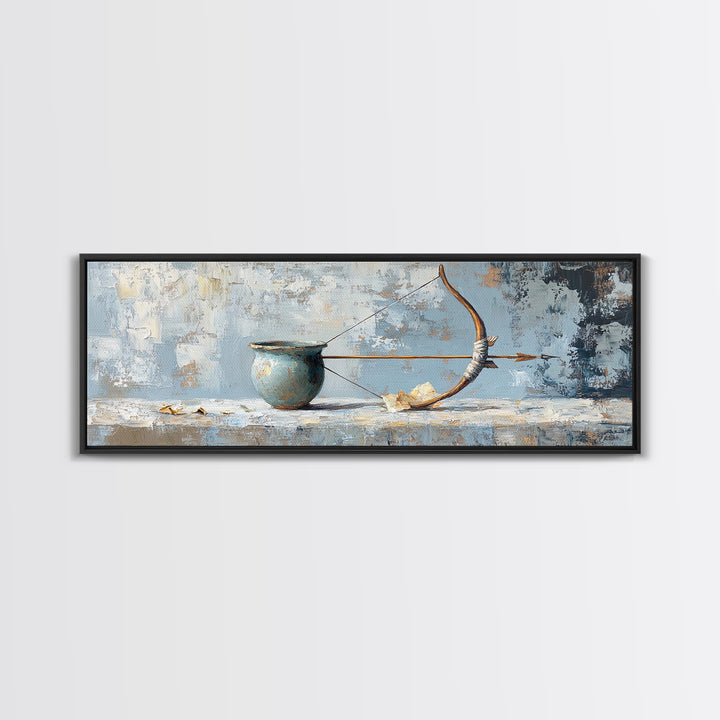 Rustic Bow And Arrow Still Life Wall Art, Archery Decor, Southwestern Wall Decor, Hunting Gift For Him, Masculine Office Decor