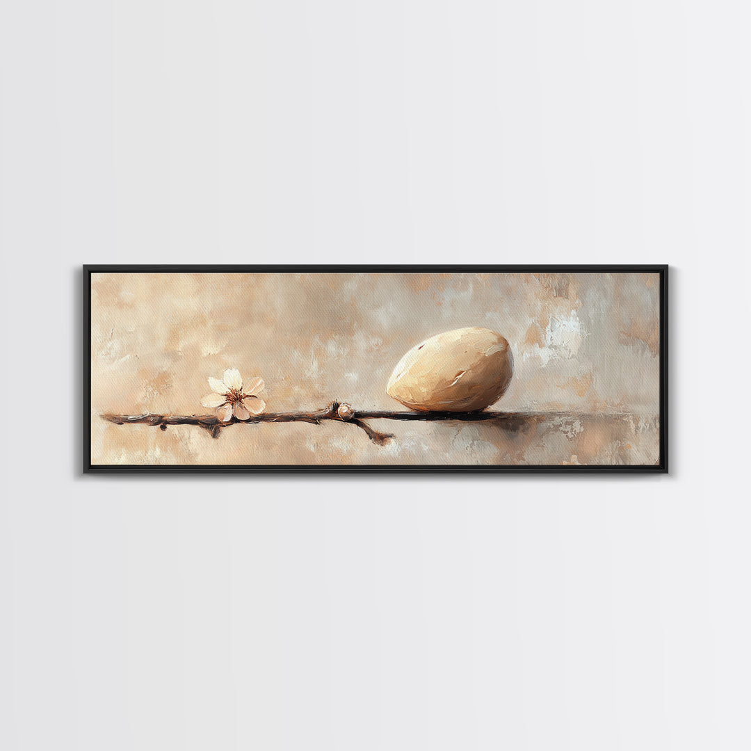 Almond On Branch Still Life Wall Art, Neutral Rustic Kitchen Decor, Minimalist Canvas Wall Art, Farmhouse Home Decor Gift