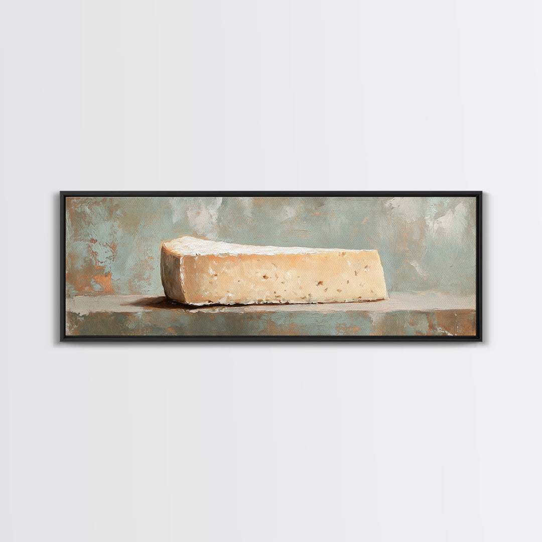 Rustic Parmesan Cheese Still Life Canvas Print, Kitchen Wall Art, Farmhouse Dining Room Home Decor, Foodie Gift For Chef