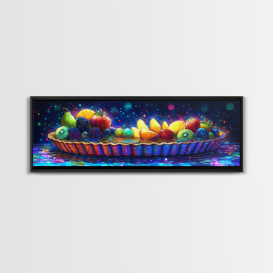Colorful Fruit Tart With Citrus And Berries Canvas Print, Kitchen Wall Art, Bakery Decor, Food Lover Gift, Dining Room Print