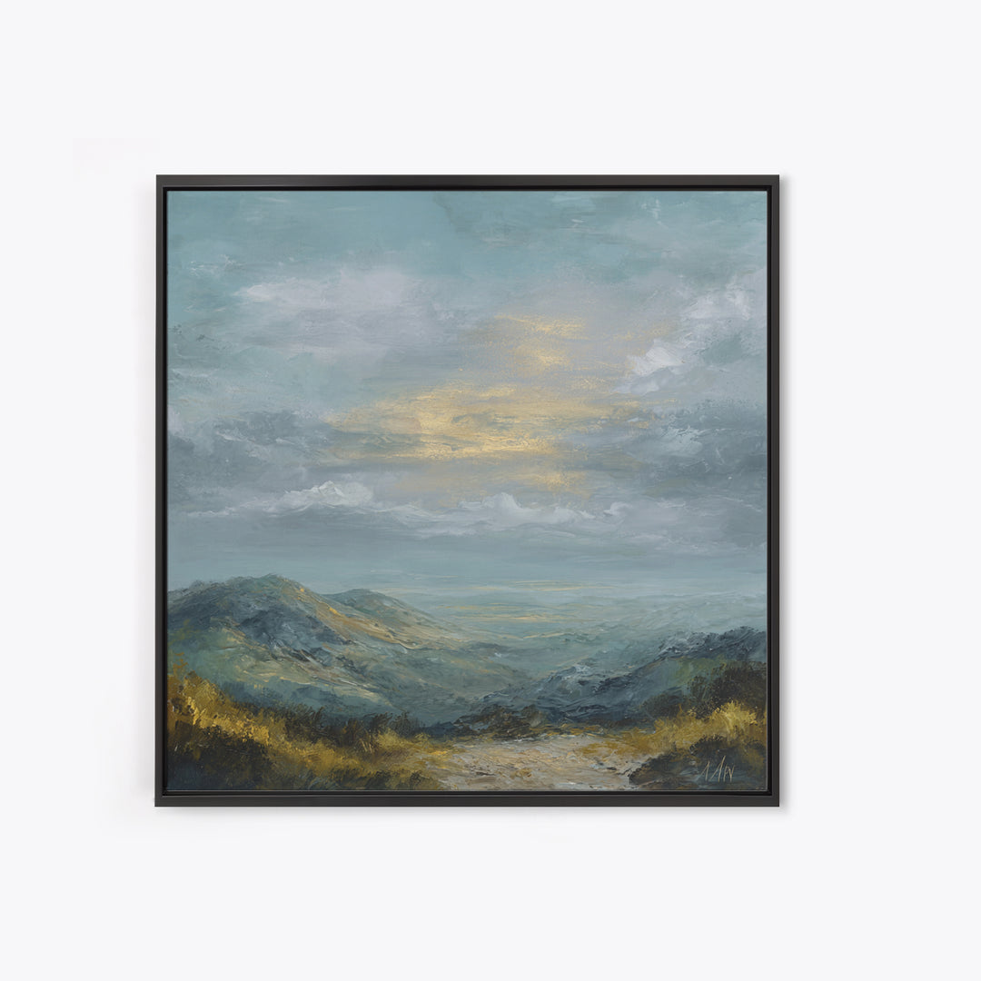 Soft Romantic Landscape Canvas Print, Above Bed Art, Living Room Wall Art, Bedroom Decor, Fine Art, Serenity, Luxury Decor, ABA-1x1-17