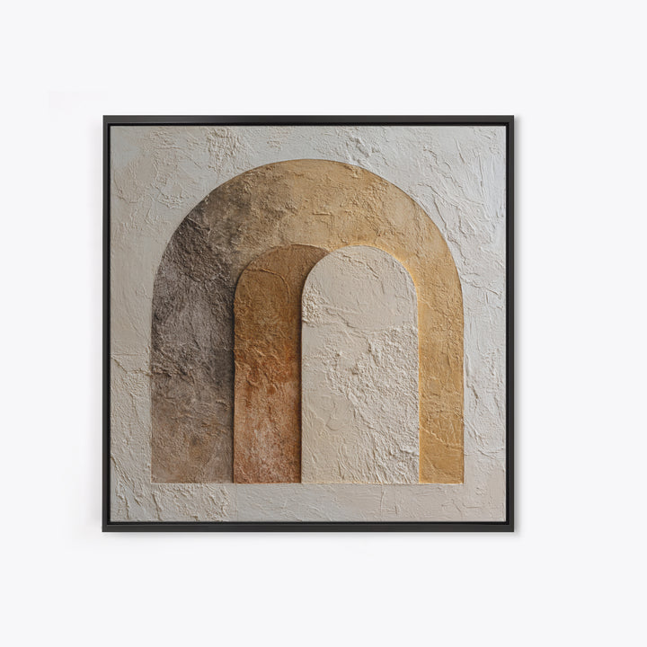 Neutral Abstract Arches Framed Canvas Print, Above Bed Art, Dorm Decor, Bedroom Decor, Fine Art, Serenity, Dopamine Decor, ABA-1x1-28