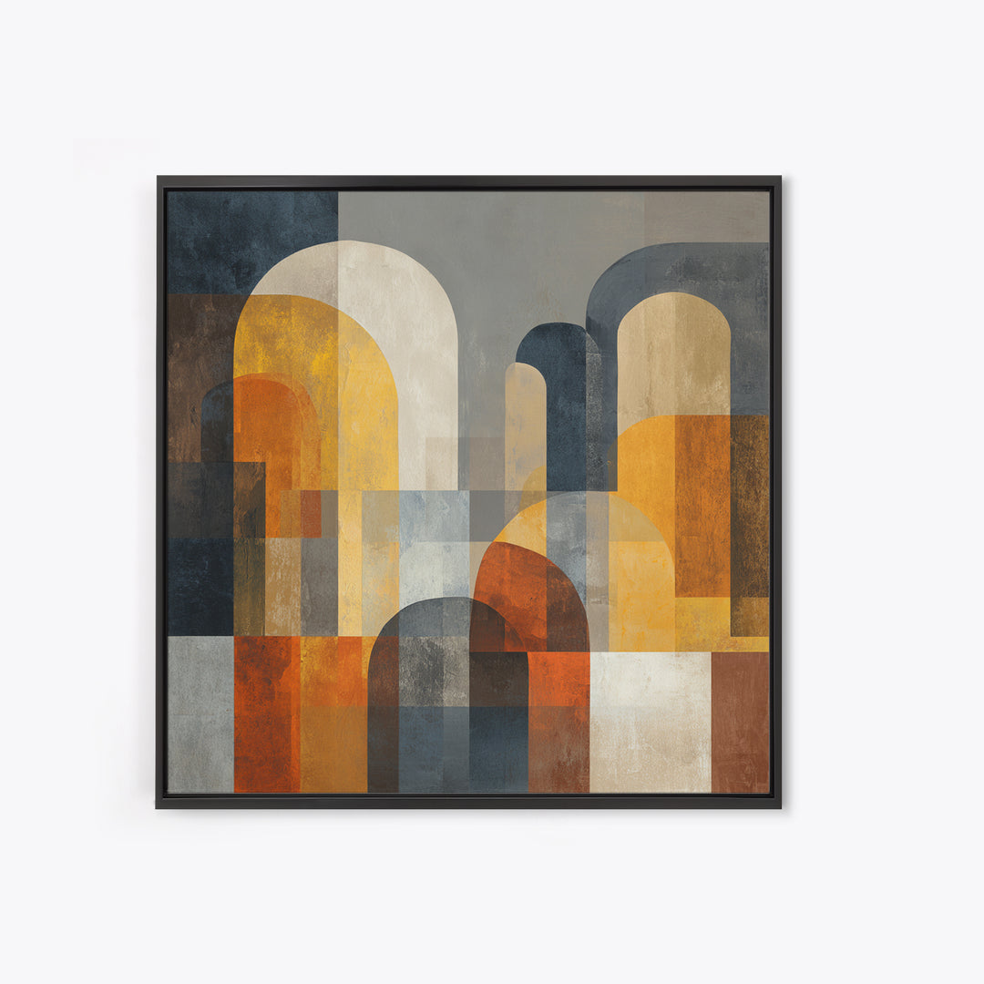 Neutral Abstract Arches Canvas Print, Above Bed Art, Wall Decor, Bedroom Decor, Abstract Art, Serenity, Apartment Decor, ABA-1x1-4