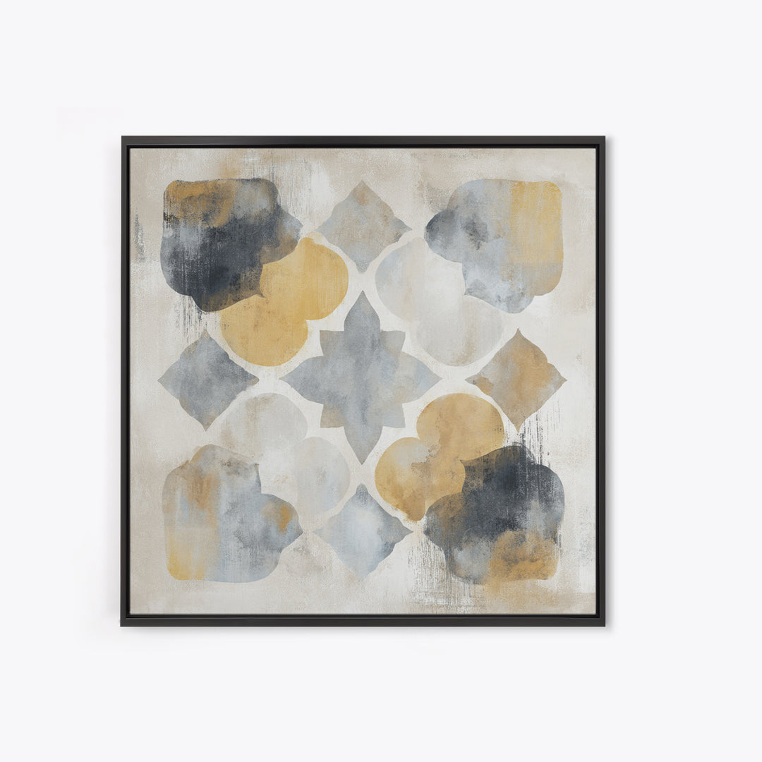 Japandi Ink Shapes Framed Canvas Print, Above Bed Art, Boho Wall Decor, Bedroom Decor, Fine Art, Serenity, Fine Art Print, ABA-1x1-42