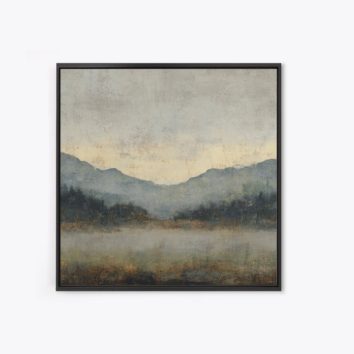 Panoramic Misty Mountain Landscape Canvas Print, Above Bed Art, Neutral Decor, Bedroom Decor, Fine Art, Serenity, Wall Decor, ABA-1x1-49