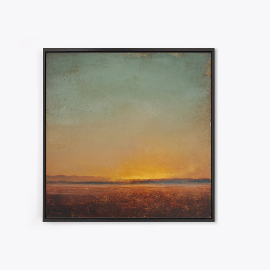 Dreamy Desert Sunset Canvas Print, Above Bed Art, 3 Piece Wall Art, Bedroom Decor, Watercolor Art, Serenity, Textured Painting, ABA-1x1-55