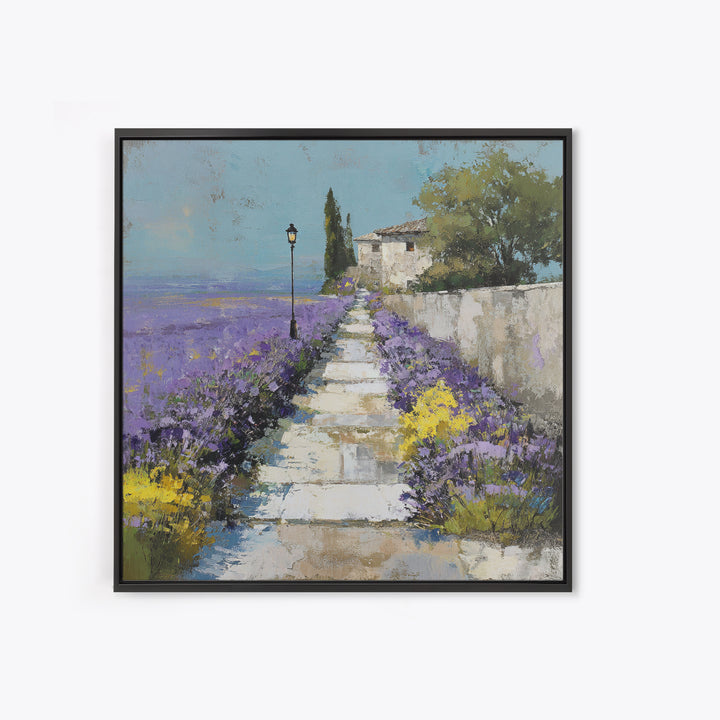 Oversized Lavender Field Framed Canvas Print, Above Bed Art, Home Decor, Bedroom Decor, Fine Art, Serenity, Contemporary Art, ABA-1x1-67
