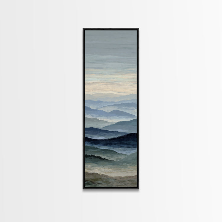 Soft Alpine Horizon Canvas Print, Above Bed Art, Statement Artwork, Bedroom Decor, Fine Art, Serenity, Printable Wall Art, ABA-1x3-12