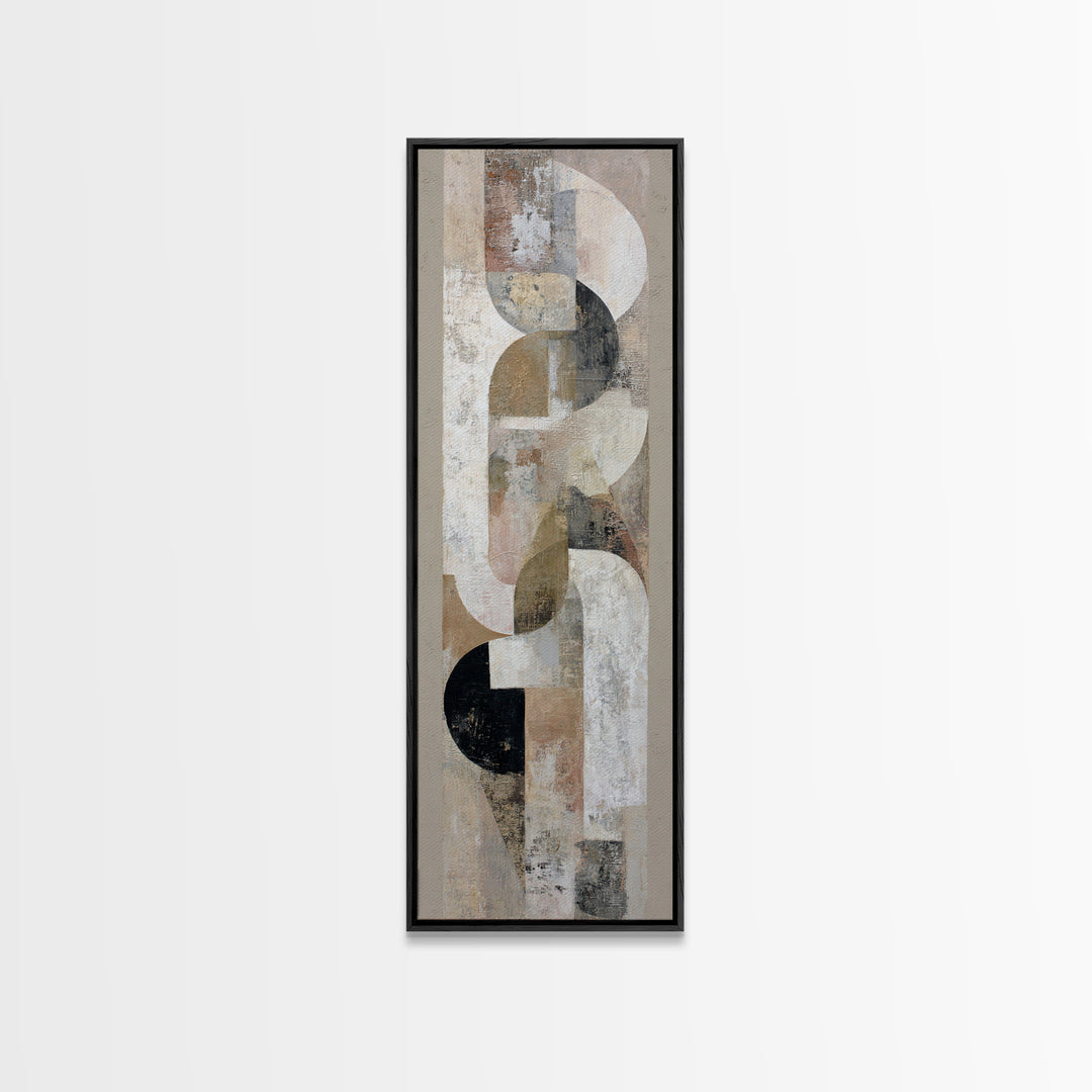 Warm Taupe Abstract Waves Canvas Print, Above Bed Art, Bedroom Decor, Abstract Art, Serenity, Whimsical Decor, ABA-1x3-27