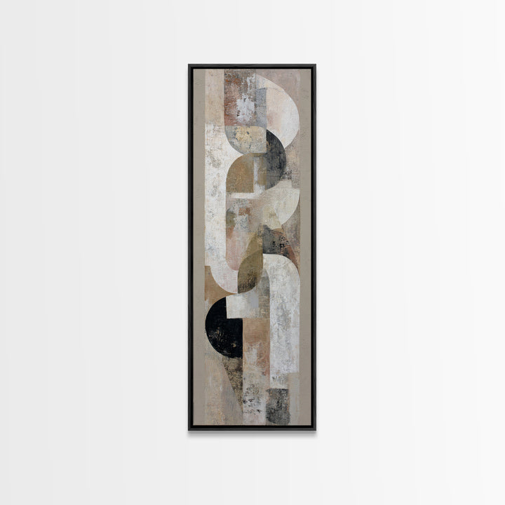 Warm Taupe Abstract Waves Canvas Print, Above Bed Art, Bedroom Decor, Abstract Art, Serenity, Whimsical Decor, ABA-1x3-27