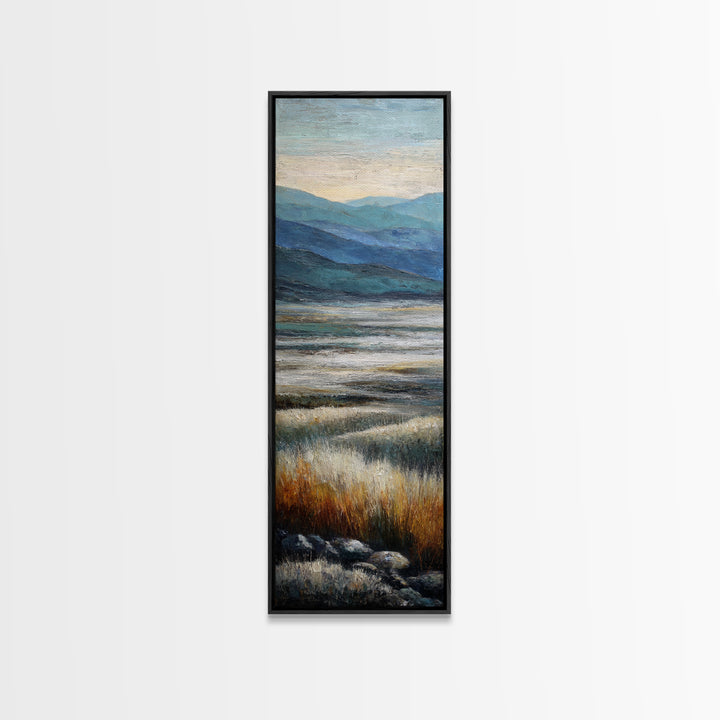 Soft Romantic Landscape Canvas Print, Above Bed Art, Bedroom Wall Art, Bedroom Decor, Fine Art, Serenity, Textured Painting, ABA-1x3-5