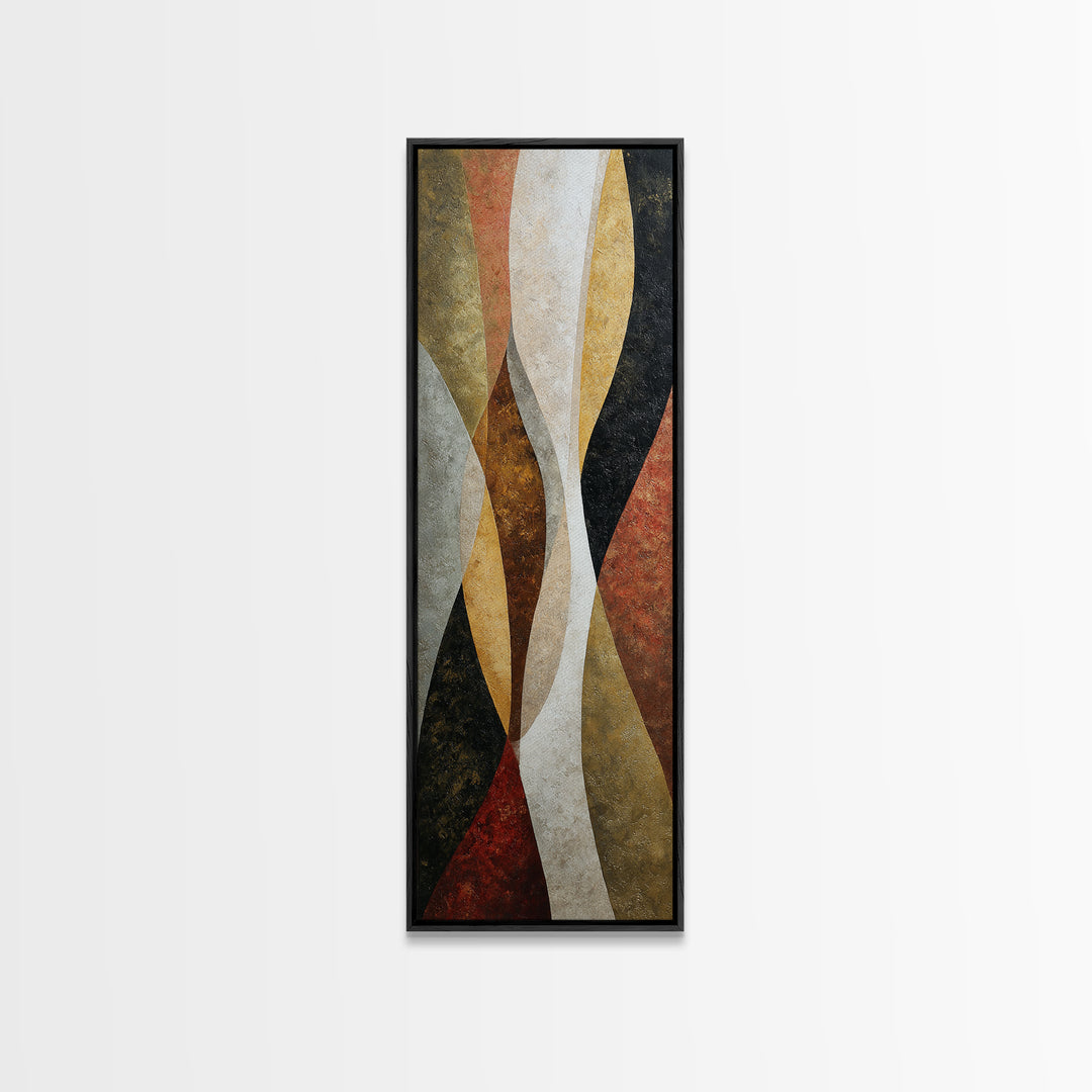 Abstract Sunrise Geometry Canvas Print, Above Bed Art, Large Wall Art, Bedroom Decor, Fine Art, Serenity, Japanese Wall Art, ABA-1x3-56