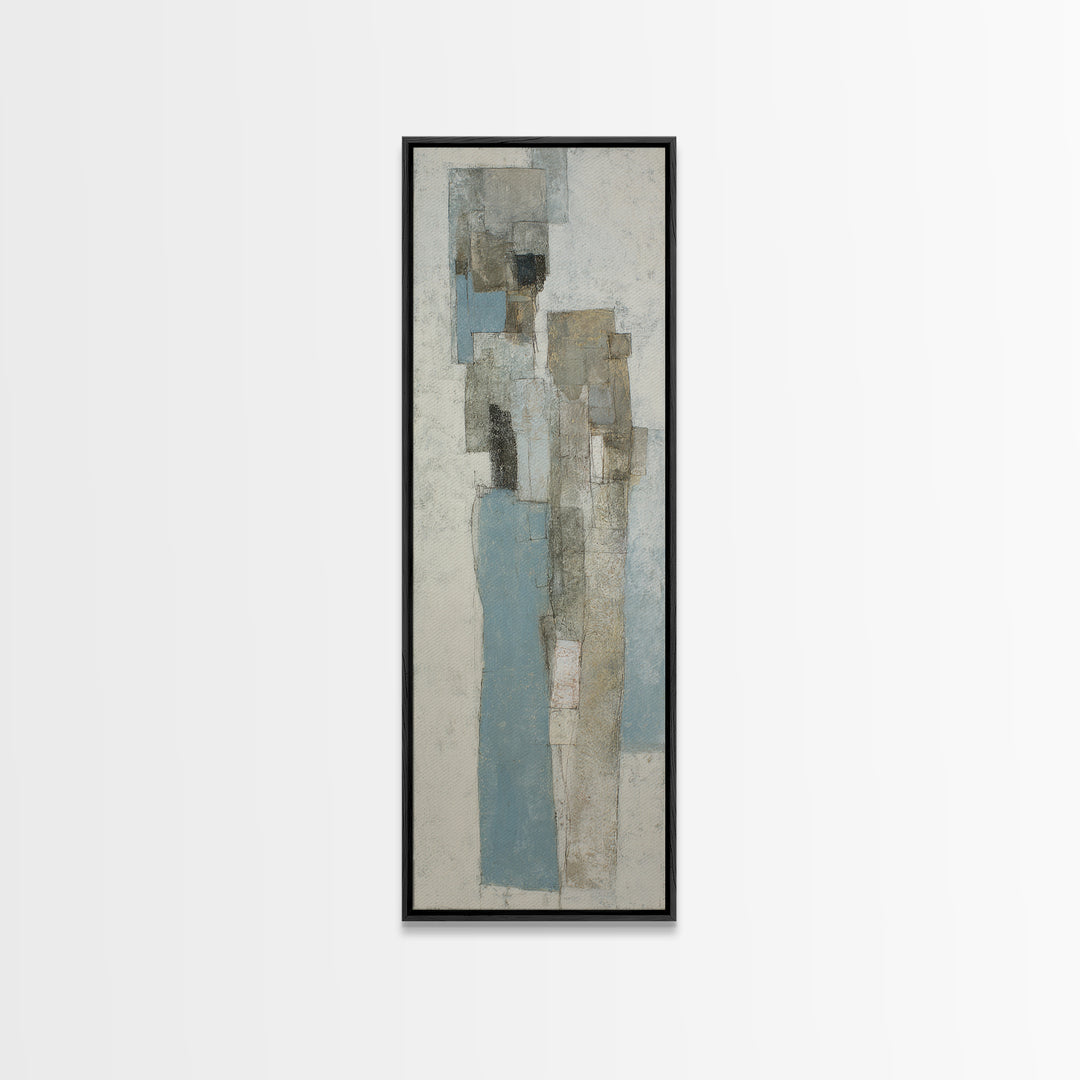 Minimal Two Figure Line Drawing Canvas Print, Above Bed Art, Bedroom Decor, Oil Painting, Serenity, Boho Decor, Western Decor, ABA-1x3-68