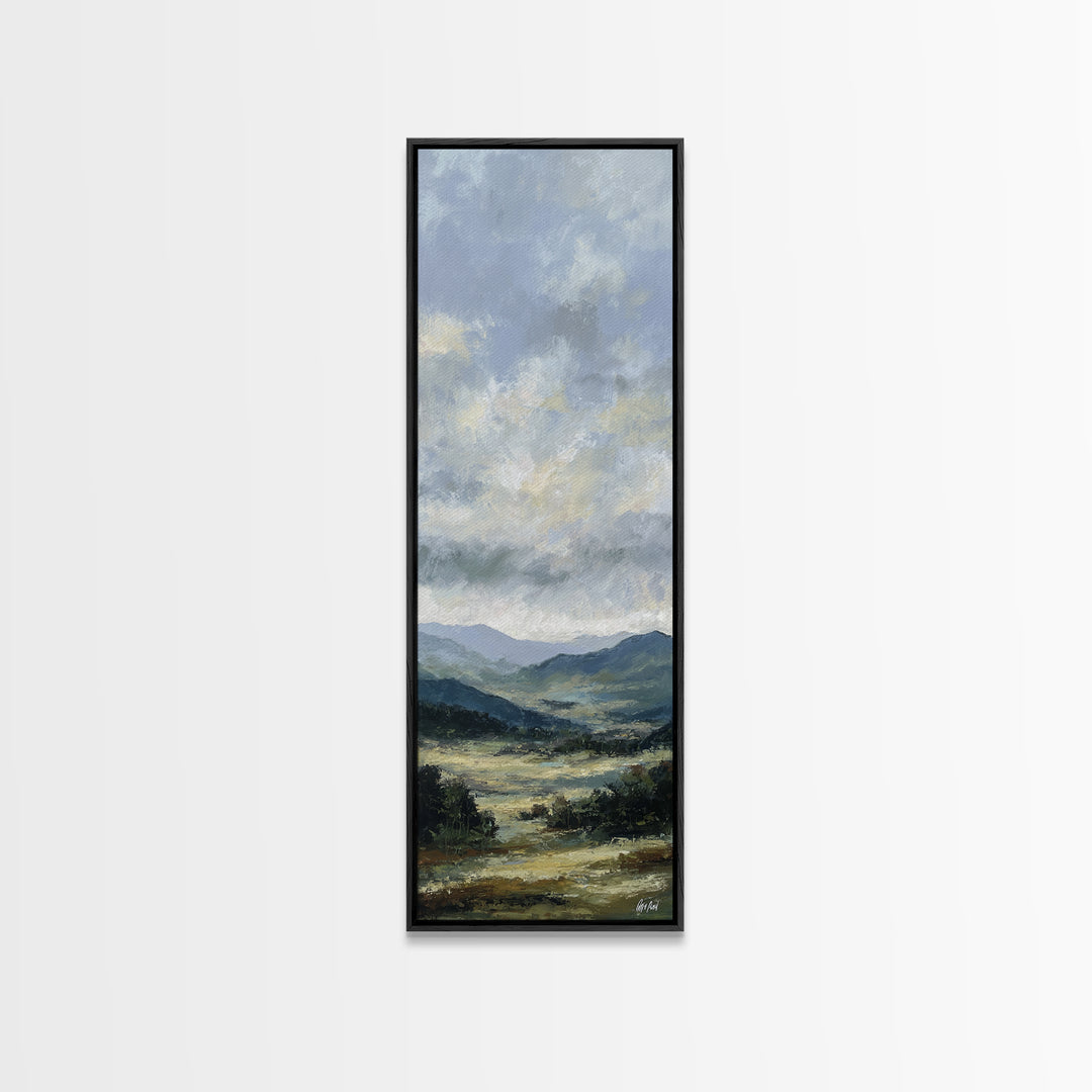 Soft Romantic Landscape Canvas Print, Above Bed Art, Art Print, Bedroom Decor, Fine Art, Serenity, Dorm Decor, Large Wall Art, ABA-1x3-77