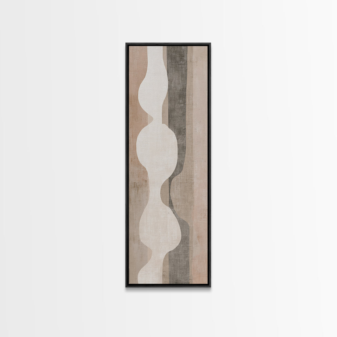 Japandi Ink Shapes Canvas Print, Above Bed Art, Above Bed Decor, Bedroom Decor, Abstract Art, Serenity, Minimalist Decor, ABA-1x3-78