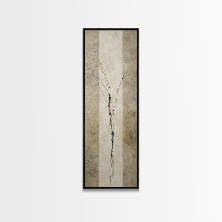 Minimal Two Figure Line Drawing Framed Canvas Print, Above Bed Art, Whimsical Decor, Bedroom Decor, Fine Art, Serenity, ABA-1x3-92