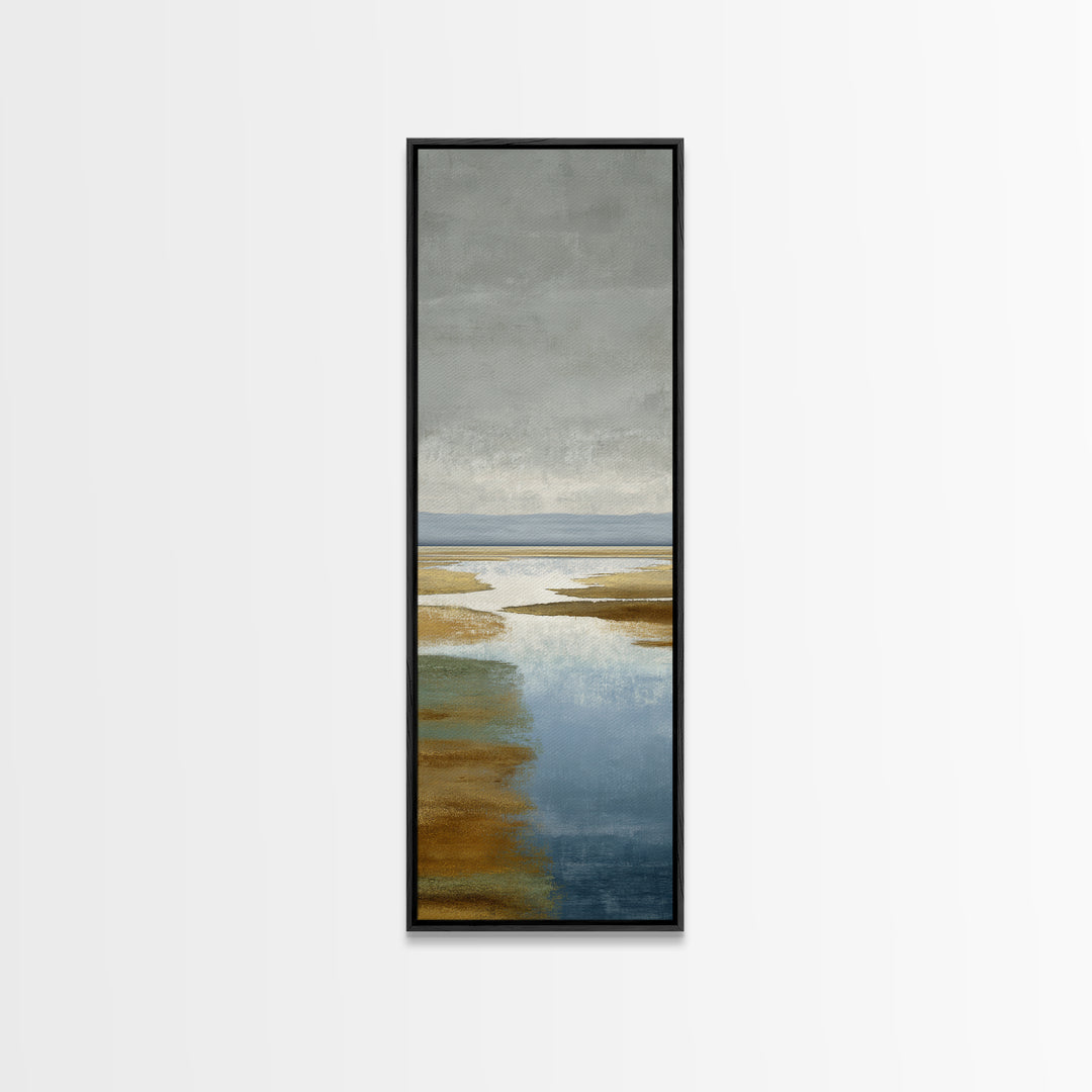 Calming Lake Reflection Canvas Print, Above Bed Art, Photography Prints, Bedroom Decor, Oil Painting, Serenity, Art Print, ABA-1x3-95