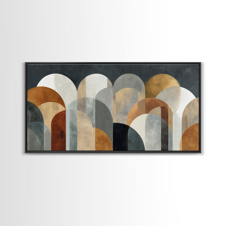 Neutral Abstract Arches Canvas Print, Above Bed Art, Digital Art, Bedroom Decor, Abstract Art, Serenity, Living Room Decor, ABA-2x1-48