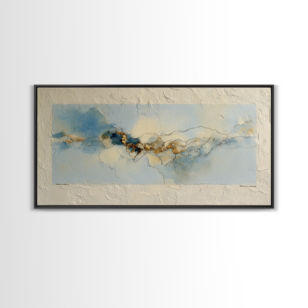 Minimal Two Figure Line Drawing Canvas Print, Above Bed Art, Printable Wall Art, Bedroom Decor, Oil Painting, Serenity, ABA-2x1-52