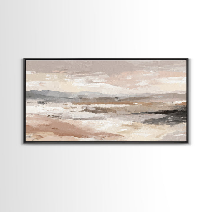 Japandi Ink Shapes Canvas Print, Above Bed Art, Room Decor, Bedroom Decor, Abstract Art, Serenity, Large Wall Art, Original Art, ABA-2x1-62