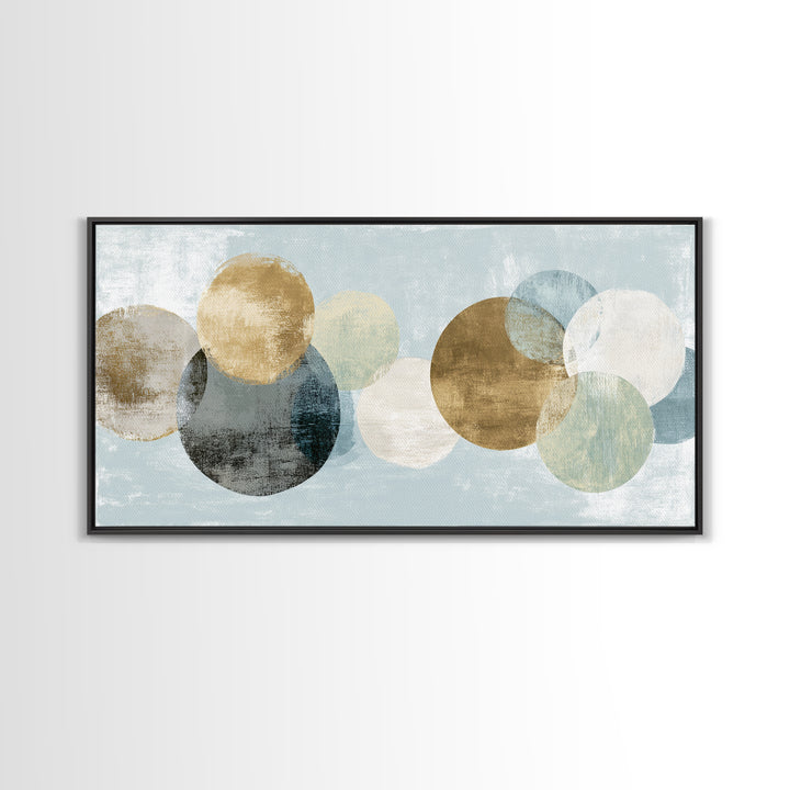 Japandi Ink Shapes Framed Canvas Print, Above Bed Art, Wall Decor, Bedroom Decor, Abstract Art, Serenity, Apartment Decor, ABA-2x1-86