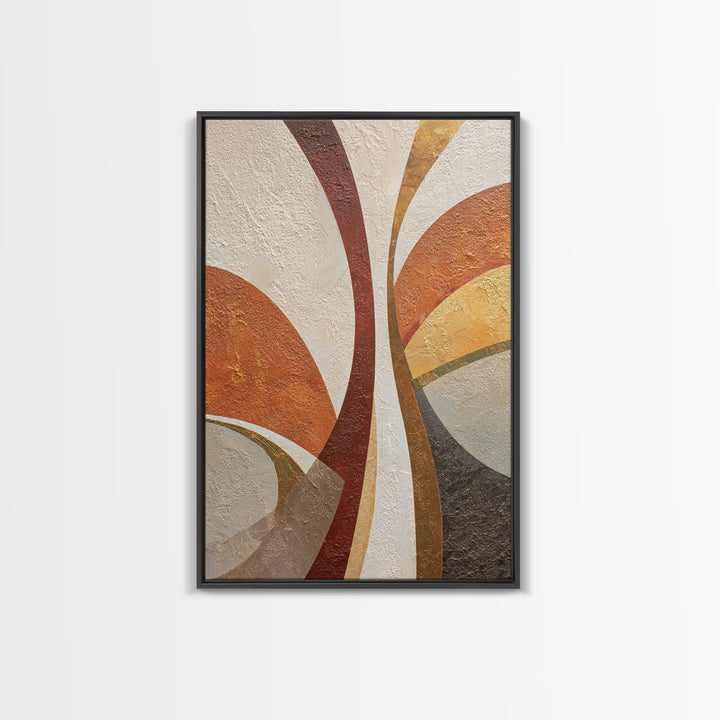Abstract Sunrise Geometry Framed Canvas Print, Above Bed Art, Apartment Decor, Bedroom Decor, Serenity, Photography Prints, ABA-2x3-28