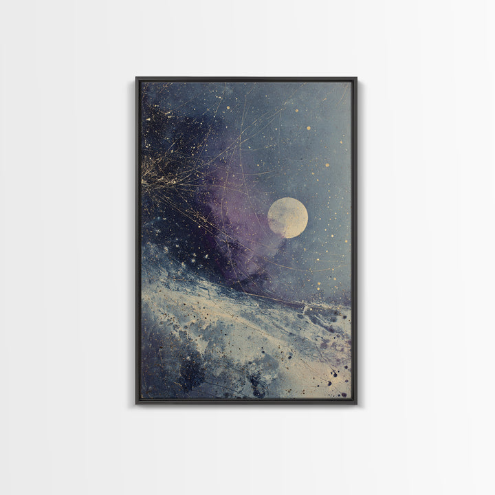 Subtle Celestial Scene Canvas Print, Above Bed Art, Wall Art Prints, Bedroom Decor, Fine Art, Serenity, Boho Wall Art, ABA-2x3-45